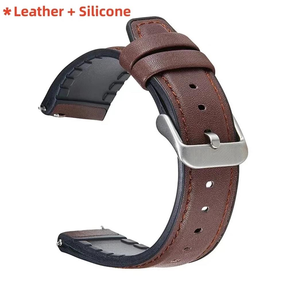 22mm Leather Silicone Strap for Huawei Watch GT6 6Pro GT5 GT4 46mm/Ultimate Replace Bracelet for Xiaomi Watch color 2/S4 S1 Band
