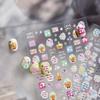 Tomoni Sweet Fresh Shell Light Nail Art Stickers - Modern Graffiti Word Designs