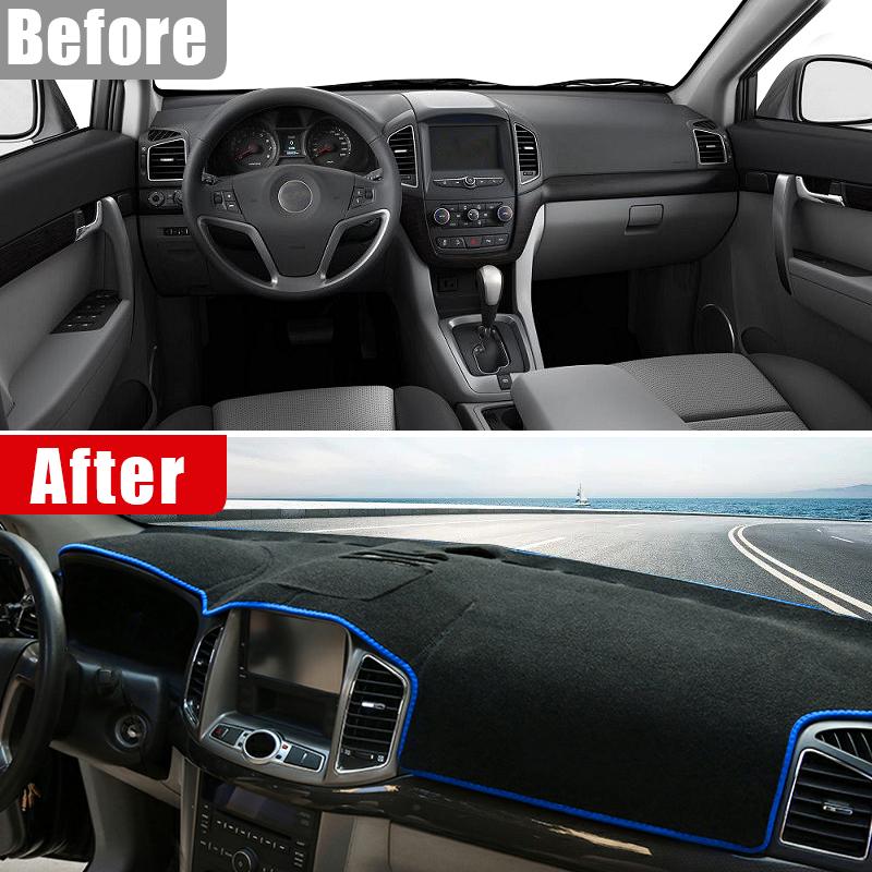For Chevrolet Captiva 2006-2012 2013 2014 2015 2016 2017 2018 Car Dashboard Cover Avoid Light Pad Sun Shade Anti-UV Carpets Mat
