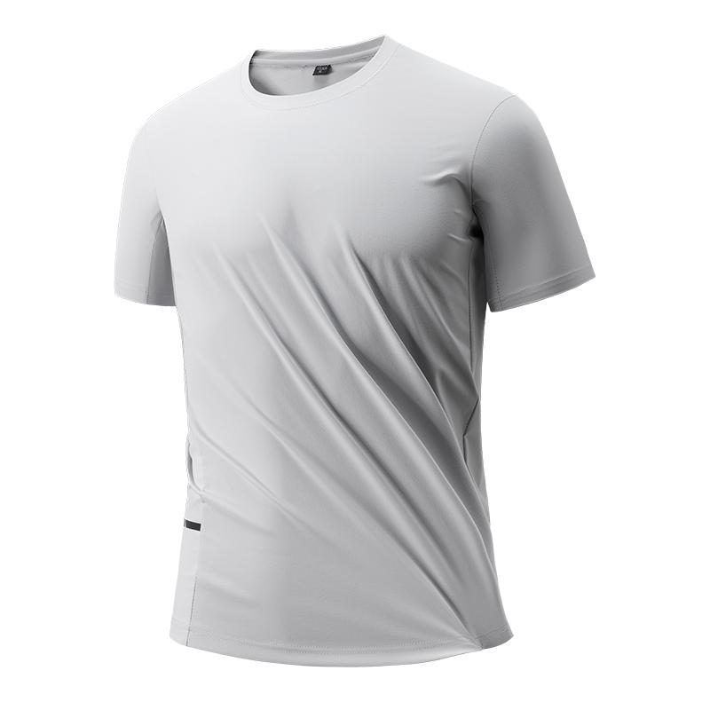 Men's Ice Silk Short-sleeved T-shirt Men's Sports Short-sleeved Quick-drying Fitness Short-sleeved T-shirt
