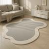 Nordic Irregular Plush Carpet Thick Soft Fluffy Area Rug for Bedroom Living Room Washable Floor Mat
