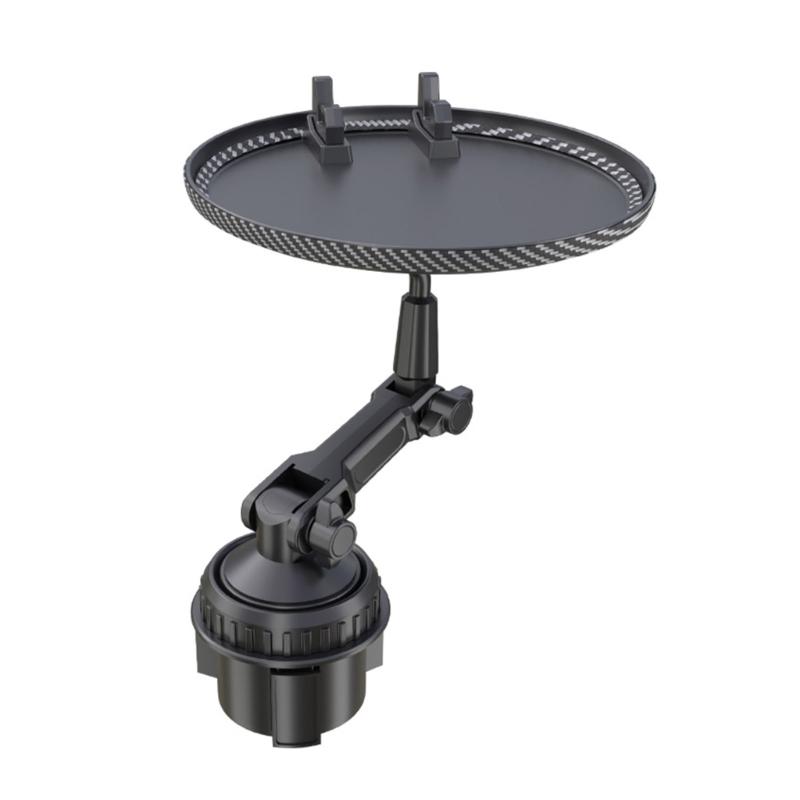 Multifunctional Car Round Tray Cup Holders Food Storage Rack Vehicle Cup Holders Tray Adjustable for Driver Convenience 1