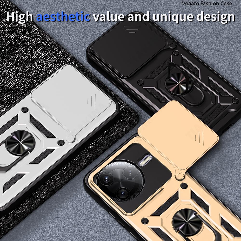 Rotate Slide Lens Funda for Xiaomi Redmi K80 Pro 5G Case for POCO F7 Ultra Armor Case Magnetic Ring Stand Holder Back Cover