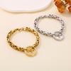 Kalen European-American Tree of Life Titanium Steel Diamond Bracelet for Women