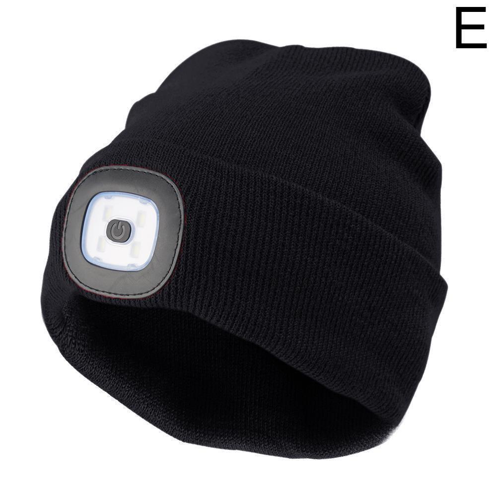Led Light Knit Beanie Warm Winter Hat For Men Women Outdoor Running