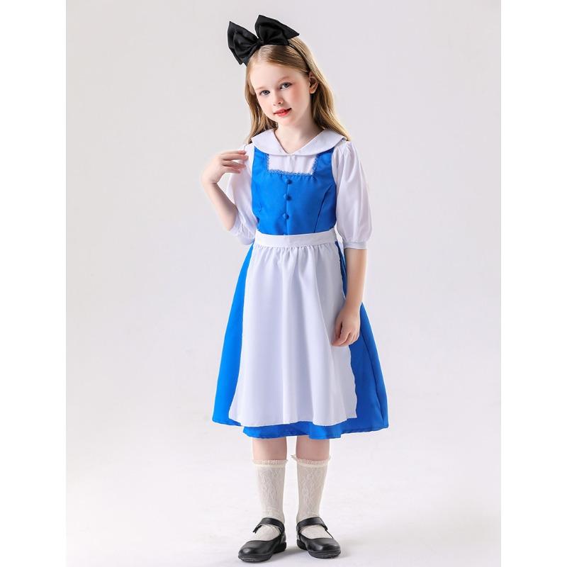 

Праздничные костюмы, Ранчо Сказок, Взрослый женский костюм Чудеса, Детский костюм, Синее платье для родителей и детей 150