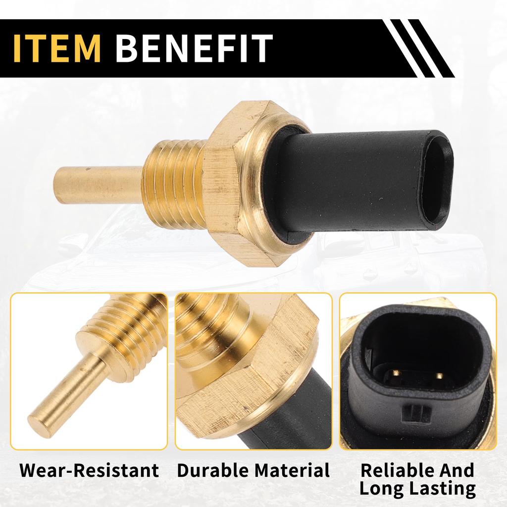 REPAIROCK For Chevrolet Express 2500 2018-2022 Temperature Sensor Temperature Sensor Transmission Unit Sensor No.25186240 Gold Tone