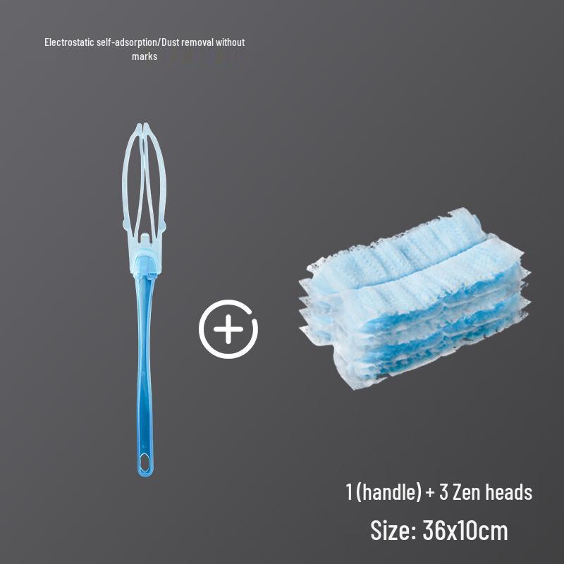 Static Electricity Fiber Duster - Disposable Brush Head for Home Cleaning and Dust Removal