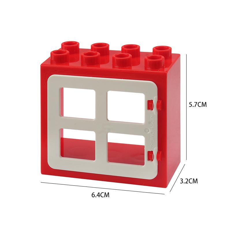 Big Size DIY Building Blocks Window Doors And Household Bulk Parts Model Compatible Large Bricks Toys Accessories Kids Toy Gifts