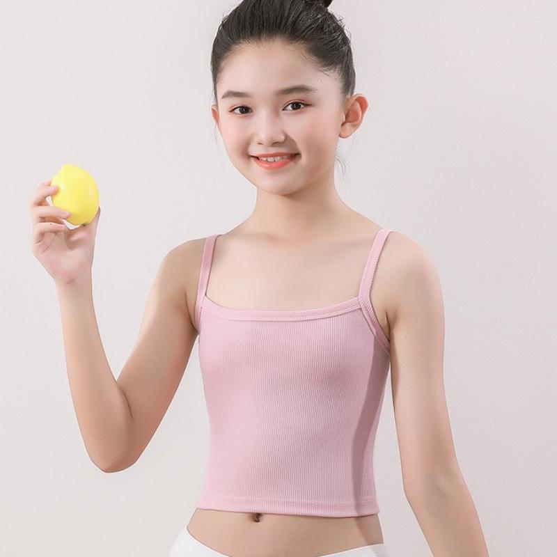 Korean Style Sling Training Vest for Puberty Growing Girls Aged 12-16 Developmental Inner Undergarment for Junior Senior High School Big Kids