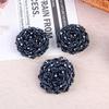 3Pcs 3cm/4.3cm High Quality Fashion Bead Button Pearl Crystal Decoration Buckle Corsage Accessories Apparel Coat Button