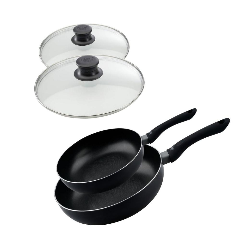 Set of 2 Woks 20 and 28 Cm and 2 Glass Lids Elo Smart Life Ref. 9992850