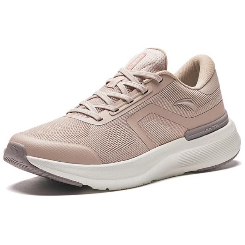Anta Cushioning Wear-Resistant Low-Top Running Shoes Women's Gray Pink Sneakers 122427718-4
