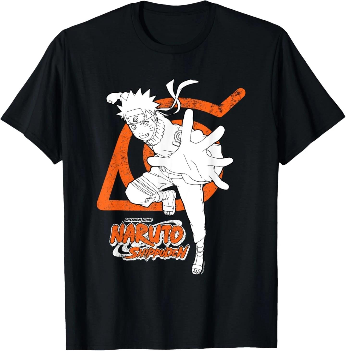 

Naruto Shippuden Naruto Hidden Leaf Symbol Anime T-Shirt 4XL