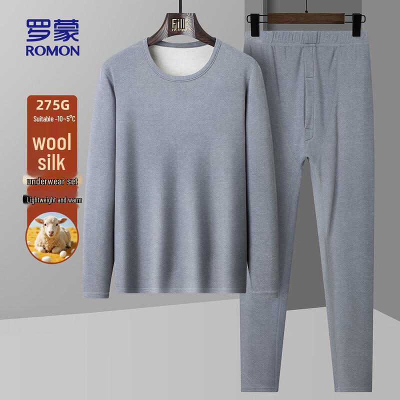 ROMON Men's Wool & Silk Thermal Underwear Set