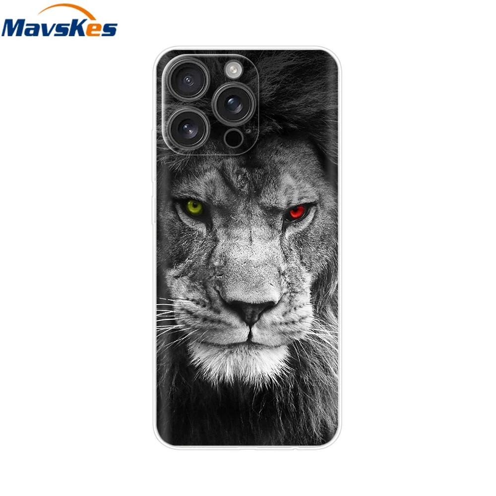 For iPhone 16 Pro Case 16 Plus Lovely Heart Soft Silicone TPU Painted Phone Cases for Apple iPhone16 Pro Max Cover Shell New Bag