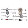 1Pcs Stainless Steel Love Heart Ear Cartilage Long Barbell Earring Industrial Piercing