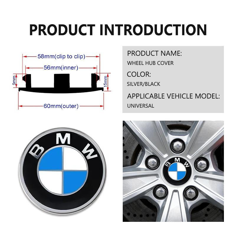 For BMW Car Wheel Center Hub Caps Sticker Auto Emblem Wheel Center Cap X3 X5 M5 M3 E46 E90 E60 F10 E39 F30 E36 G30 E87 E70 UCKWP1