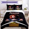 3pcs Custom Name Chucky Bedding Set Duvet Cover Closure Includes 1 Duvet Cover & 2 Pillowcases, Soft and Comfortable for All Seasons.