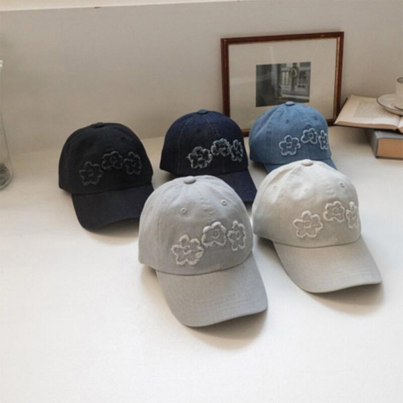 

Women s Floral Vintage Denim Cap Cotton Hat beige