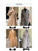 Women's Double-Faced Wool Overcoat with Tie Waist - Extra Long Lapel, Autumn/Winter.