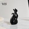 Desktop Cat Decor 3D Printed Hollow Figurine, Modern Abstract Sitting Kitten Statue, Artistic Design Animal Sculpture for Home Decoration, Gift Lovers