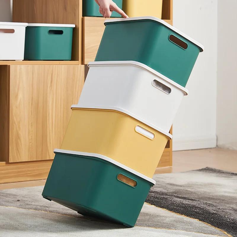 Plastic Clothes Storage Box Stackable Underwear Socks Compartment Organizer Container Toy T-shirts Jeans Closet Drawer Divider