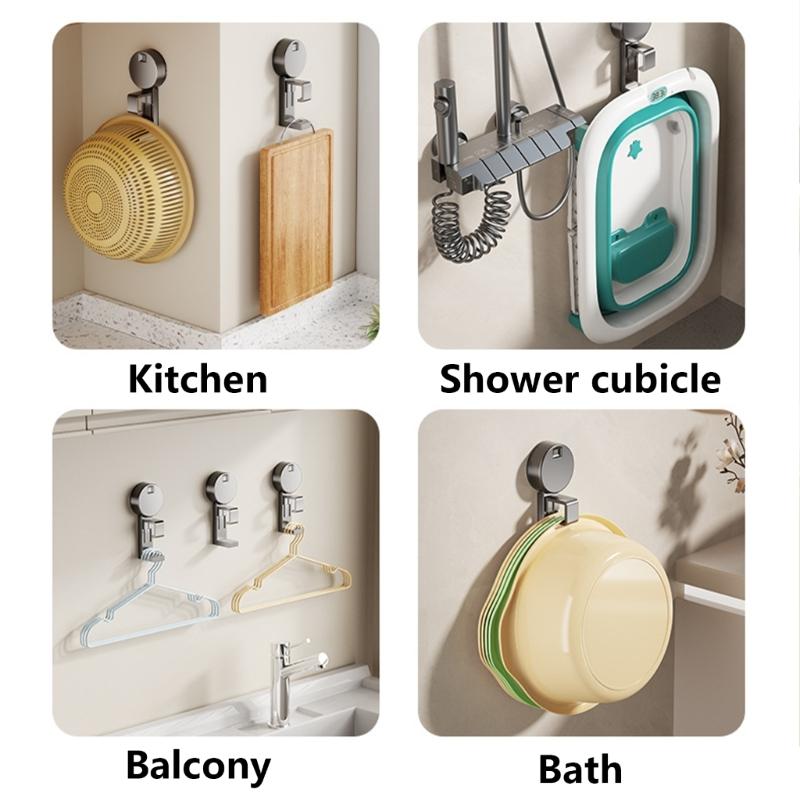 Bathroom Basin Storage Rack Suction Cup Washbasin Hook Heavy Duty Coat Hangers Wall Hook Washbasin Holder Shelf