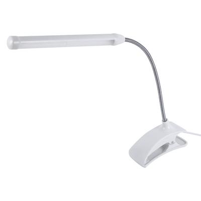 1ks USB LED světlo klip na svorku postel stůl studijní psací stůl lampička na čtení bílá