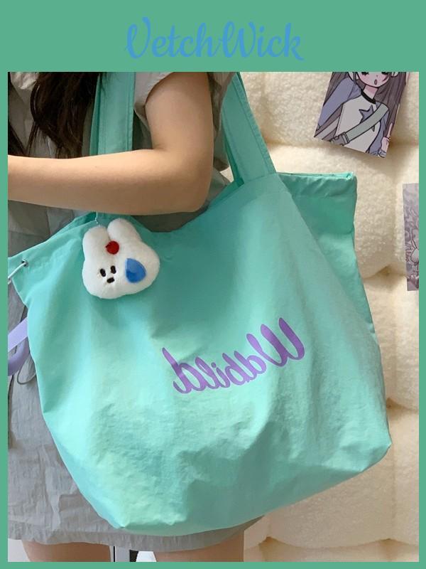 Korean Style Single Shoulder Bag With Large Capacity For Daily School And Casual Use