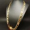 A Stylish Thickened Figaro Gold Chain Necklace Made of 304 Stainless Steel, Perfect for Men and Women. This Trendy Gold Necklace Makes a Great