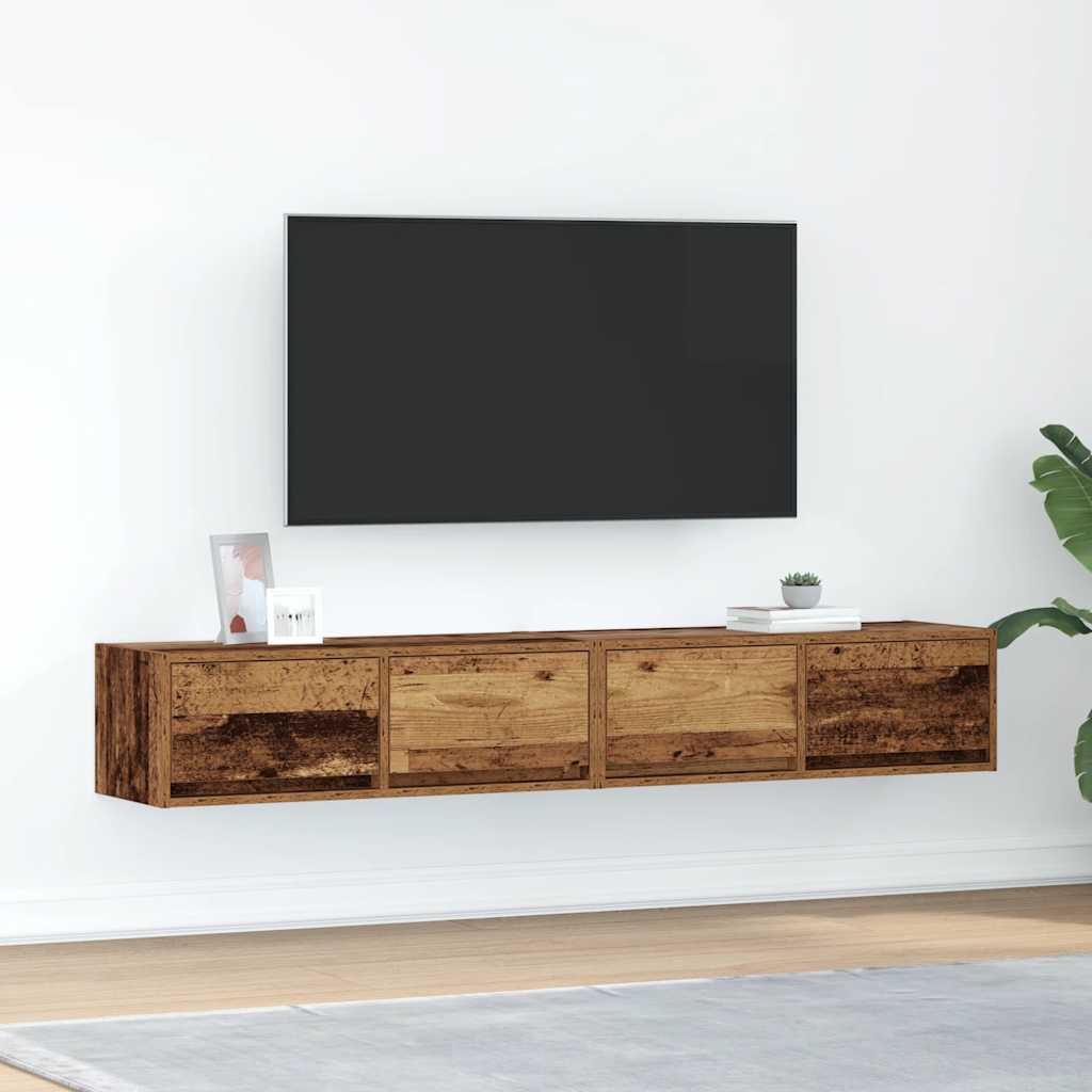 TV Cabinets 2 pcs Rustic Wood Look 80 x 31 x 25.5 cm Engineered Wood