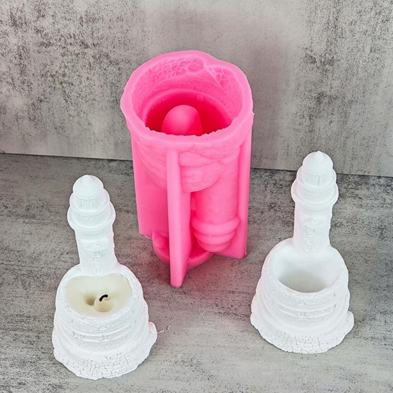 Tower Shaped Resin Silicone Molds for Epoxy Resin, Candle Holder, Tealight Holder Home Decoration, Plaster Silicone Mold