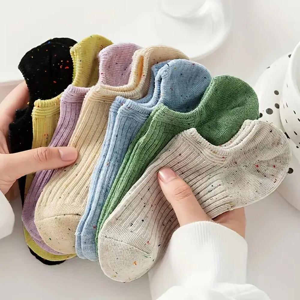 5 Pairs Men's Socks High-Quality Spring and AutumnThickened Breathable Boat Socks Low Cut Shallow Mouth Socks Men's Casual Socks