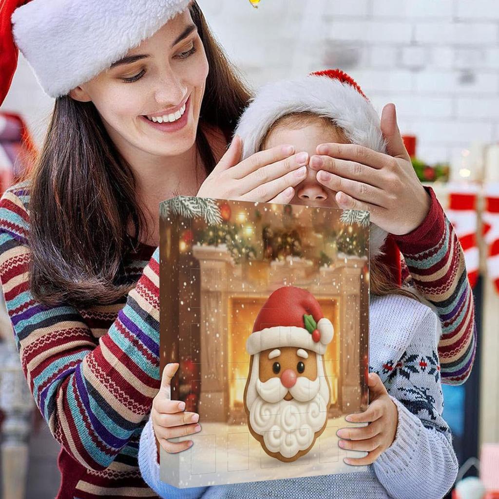 2025 Christmas Ornament 2D Acrylic Holiday Pendants 24 Days Advent Calendar Countdown Home Decor for Front Door Office Wall