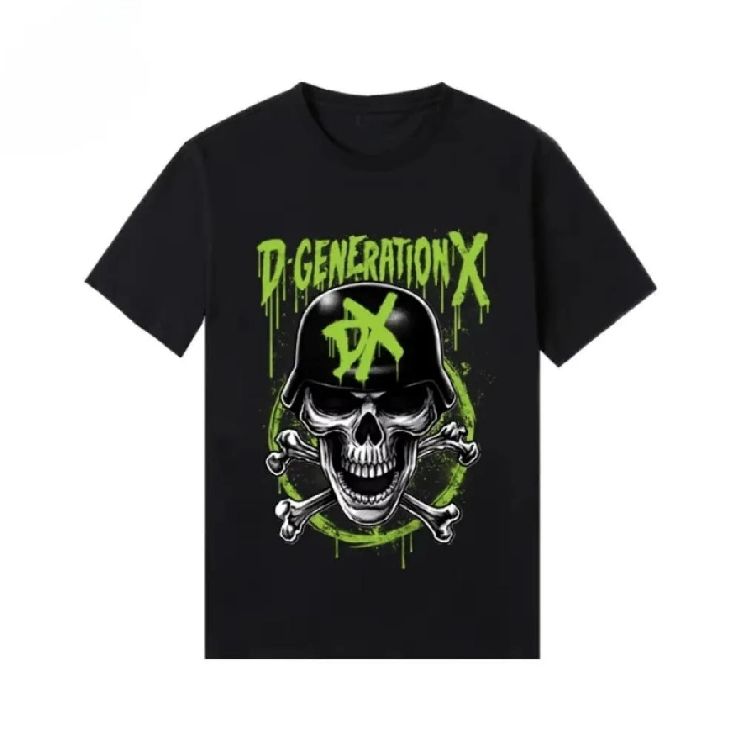 

WWE American Fashion Brand 2025 Summer New DX Combination Short Sleeve Printed T-shirt Loose Casual T-shirt XXXXXL чорний