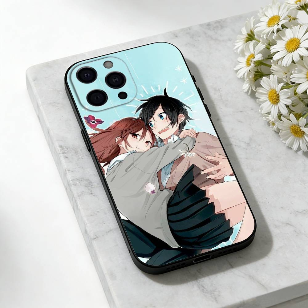 A-Anime H-Horimiya Phone Case For iPhone 17,16,15,14,13,12,11 Plus,Pro Max,SE4Soft Silicone Black Cover