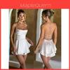 Vestido de tirantes sexy de verano con poliéster y spandex empalmados para salir por la noche