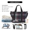 GTI Tartan Plaid Print Travel Duffel Bags Unisex Waterproof Foldable Carry on Luggage Bag Portable Lightweight Durable Handbag