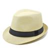Hat Vintage Sunshade Hollowedout Gentleman Straw Hat With Rolled Edge Jazz Belt