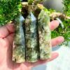 Green Mica Column Polished Crystal Craft Collectible Home Decor Tabletop Ornament-CrystalHola