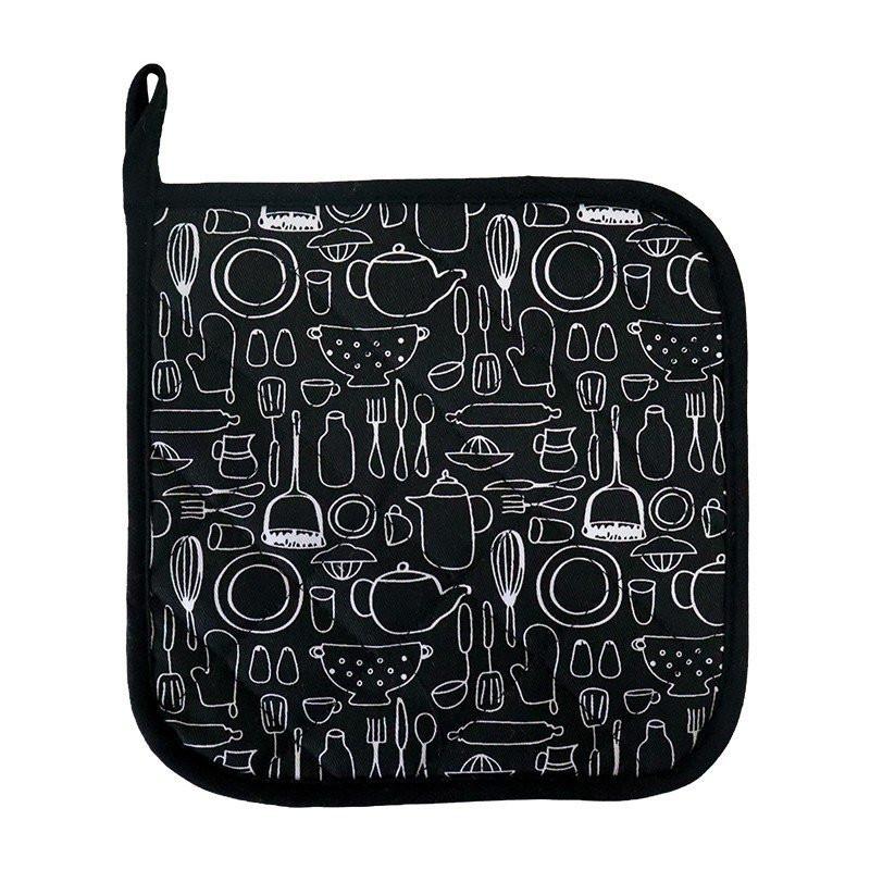 

1 шт. красный черный хлопок кухонный инструмент для выпечки микроволновая печь прихватка кухонные рукавицы коврик для стола M