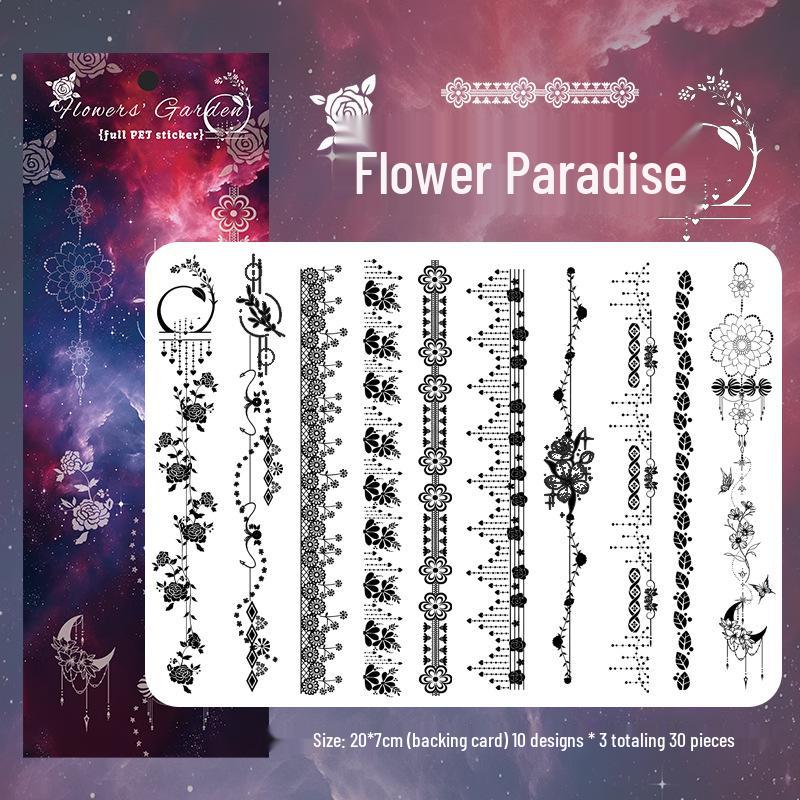 Firefly PET Journal Laser Stickers - Salt Style Guka Border & Collage Decoration
