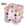 Anxiety Relief Gadget Halloween Stress Cube Sensory Toy, Squeeze Toy with Pumpkin Skull Spider Pattern, Clear Party Favors