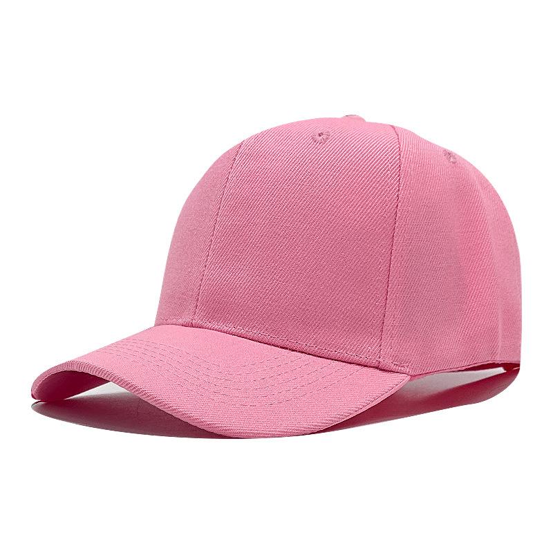 Solid color hardtop baseball cap acrylic hat hot selling versatile cap sun hat printing