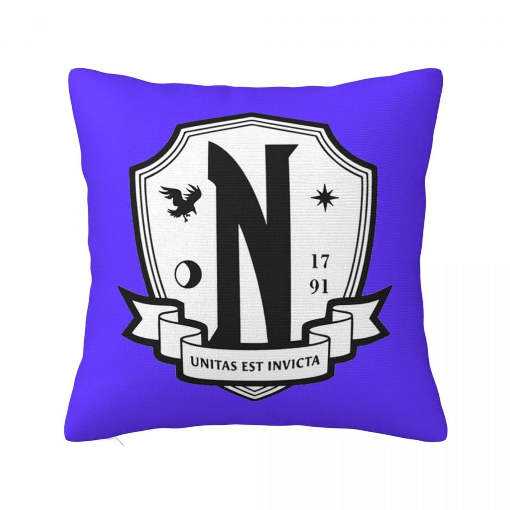 Nevermore Academy Crest (clean) Square Pillowcase Cushion Cover Pillow Case Throw Pillow Cover for Home Sofa Living Room