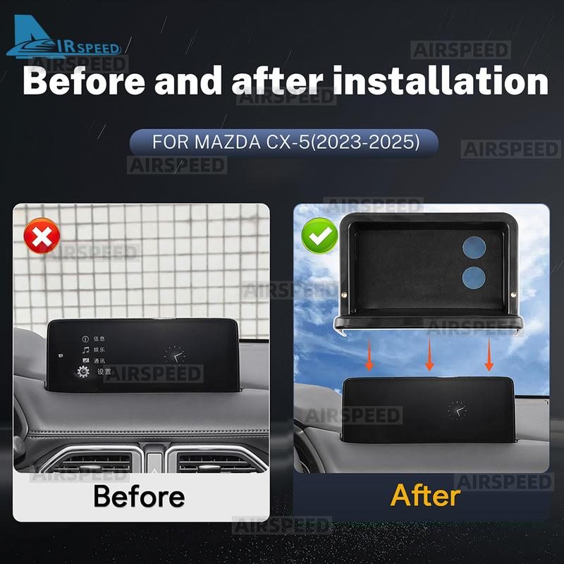 Dashboard Storage Box LHD RHD for Mazda CX-5 CX5 2024 2025 Center Console Hidden Tray Behind Screen Car Accessories Tidying