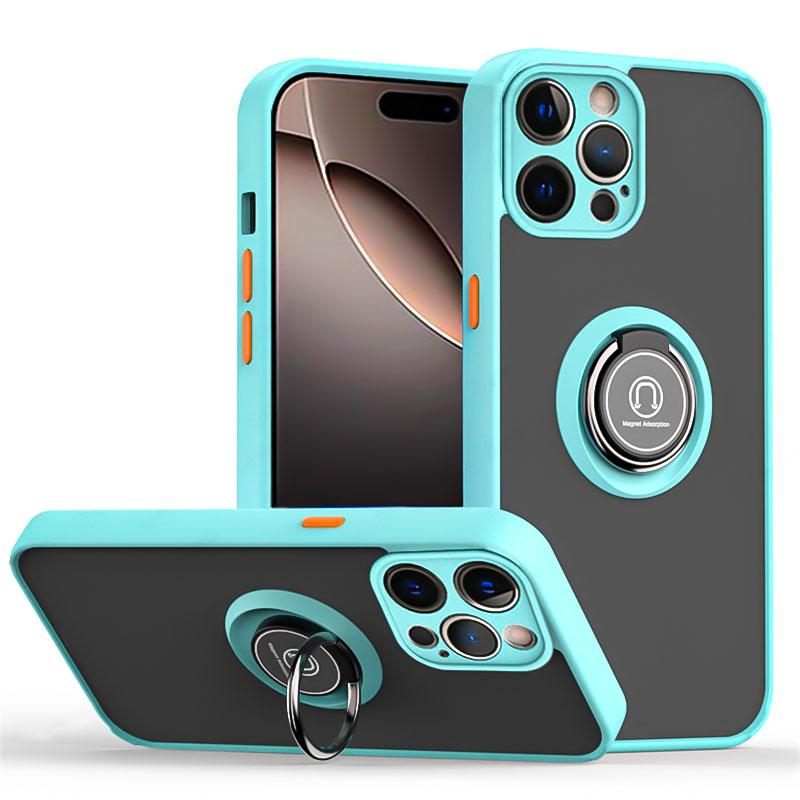 Matte magnetische Ring-Handyhüllen für iPhone 16 13 12 11 Pro Max Mini 16E Stoßfeste Hülle für iPhone 15 14 Pro Max 16 Plus Hülle
