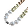 14Mm Haute Couture High Quality Vintage Contrasting Color Spring Purple Faux Crystal Pearl Necklace Collarbone Chain