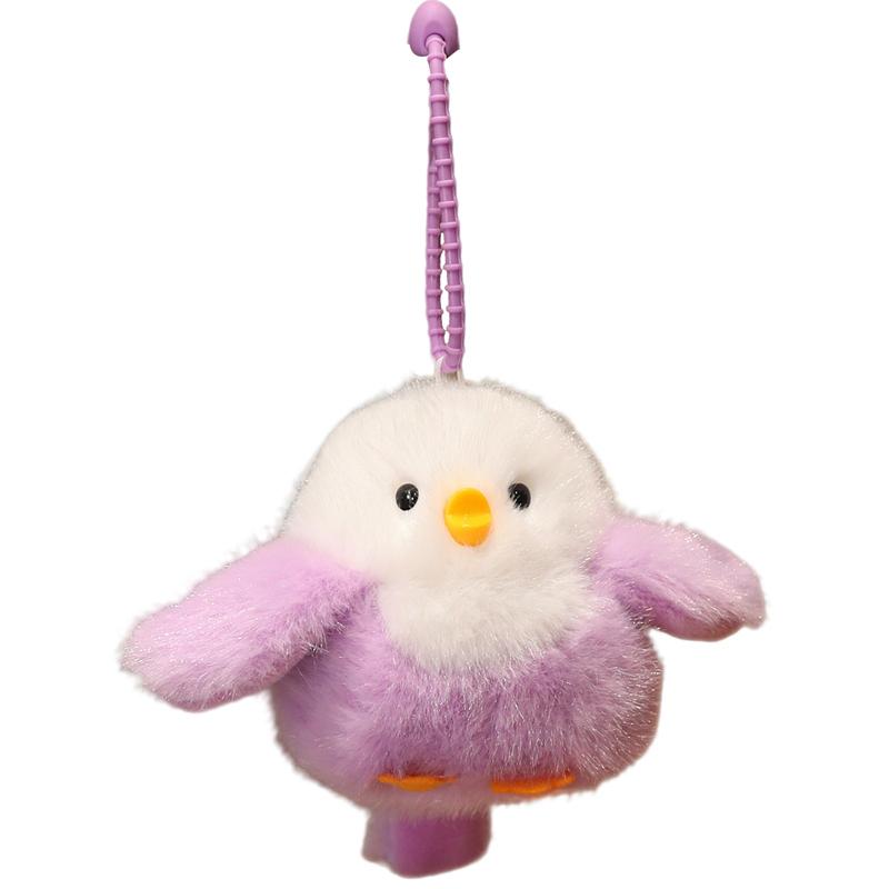 Cartoon Chirping Birds Plush Toys Keychain Simulation Bird Stuffed Soft Animal Doll Kawaii Bag Pendant Cute Girl Kawaii Gifts